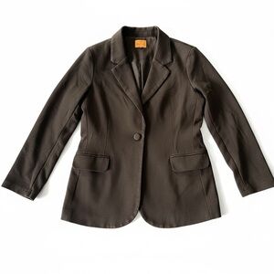 Mary Crafts Women’s Black Blazer Jacket Size 6 Classic Single Button Workwear